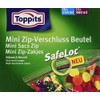 Toppits Mini Zip-Verschluss Beutel, Transparent, 40 Stück (20 x 150