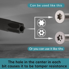 Long Torx Bit Set Hakkin 10Pcs 150mm Tamper Proof Security Torx Bits S2 Steel 1/4” Hex Shank Magnetic Impact Star Bit Set T8 T9 T10 T15 T20 T25 T27 T30 T35 T40