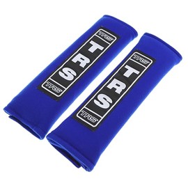 TRS Motorsport Seatbelt Pads, Harness Shoulder Pads, 75mm Wide, Laser Cut Premium Comfort Foam, Compatible with All Cars - Made in The UK (Blue)