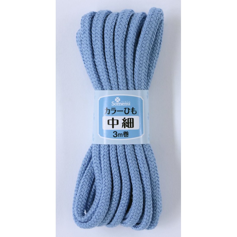 Clover カラーひも 中細 3m巻 ブルー 26-153