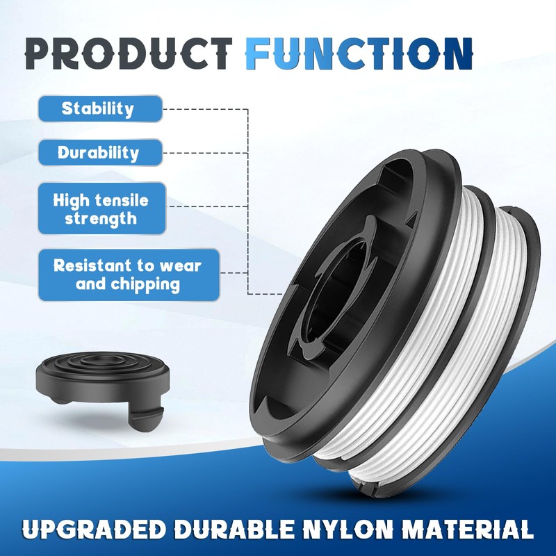CHIHOLEN Pack of 4 Grass Trimmer Line Spool Compatible with
