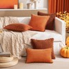 MIULEE Fall Boho Decorative Throw Pillow Covers with Pom-poms, Soft