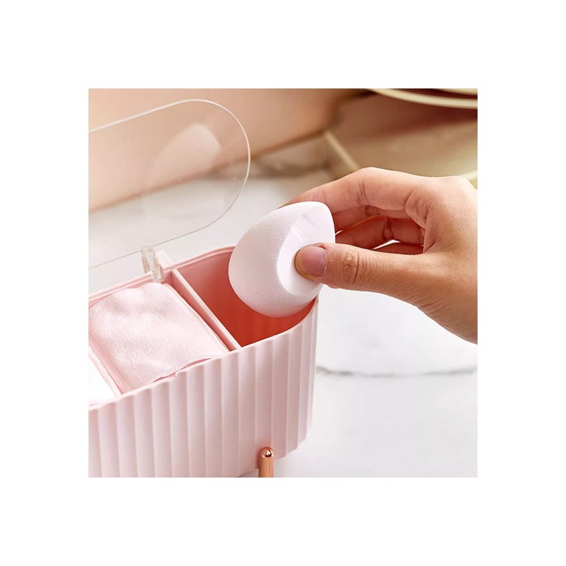 Monaco Olive Rapa Style Cotton Pad and Q-Tip Storage Container