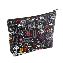 BTVS Merchandise Inspired Tote Bag Buffy the Vampire Slayer Shoulder Bag 90s TV Show Gift Buffy Vampire Character Gift (CA-BuffyMupBlk)