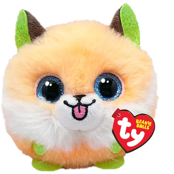 TY Sherbet Fox Beanie Balls 3 Inches Beanie Baby Soft Plush Toy Collectible Cuddly Fabric Teddy