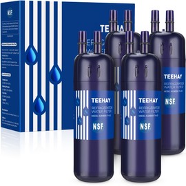 TEEHAY KAD1RXD1 Water Filter Replacement, Compatible With KitchenAid Refrigerator Ice and Water Filter KAD1RXD1 (PURPLE, 4 Pack)