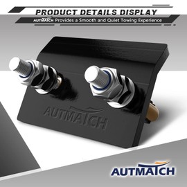 AUTMATCH Hitch Tightener Anti-Rattle Clamp, Heavy Duty Hitch Stabilizer for 1.25 and 2 inch Trailer Hitches, Rubber Isolator and Anti-Rust Double Coating Protective, Gold & Black