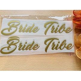 Bride Squad, Bridesmaid, The Bride, Team Bride Iron On T-Shirts Transfer Vinyl Wedding Party, Hen Do Party Gift Ideas Gold Vinyl (10 Bride Squad)