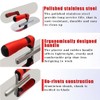 Tebbomp Stainless Steel Pool Trowel Flat Concrete Finishing Trowel Tools