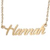 HUAN XUN Gold Color Plated Cursive Name Necklace, Hannah