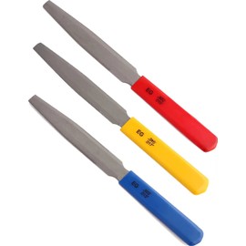 Rubatone Tapered Nut Files Double Edge Nut Slotting Files Set Fret Crowning Files Luthier Tools for Electric Guitar Set of 3Pcs.