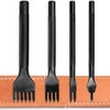 KEWAYO 4-piece Set, Rhombus Perforation, Round Hole Punch Set, Leathercraft,