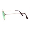 Vintage Square Gold Thin Metal Frame Sunglasses Green Lens UV