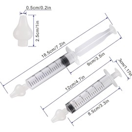Nasal Syringe for Baby - 4PCS - Safe Silicon Baby Nasal Aspirator Qucik Syringe Nose Cleaner Rinsing Tool for Baby/Infant/Kid