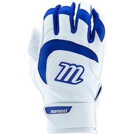 MARUCCI Signature Batting Glove V4, White/Royal, Adult X-Large