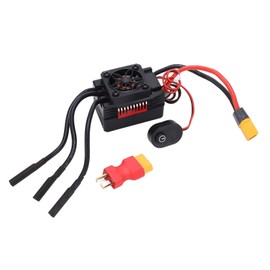 V2 80A Brushless ESC Waterproof Speed Controller with XT60 to T Connector for 1/10 RC Model