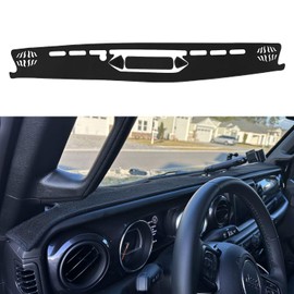 IIKSDII Dashboard Cover Mat for Je-ep Gladiator JT 2020-2024 Accessories Dash Cover Dash Mat Sunshade Glare UV Rays Protector