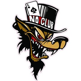 Lone Wolf No Club V2 Decal is 6"x 4" in Size