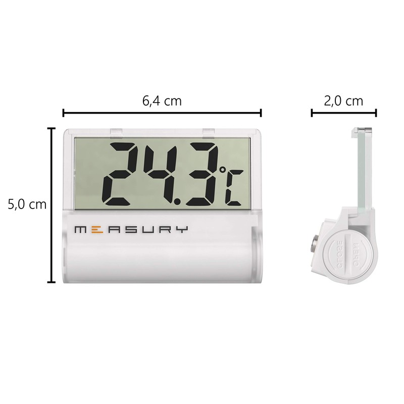 Measury TM11 Aquarium Thermometer Digital for Gluing, Aquarium Thermometer for