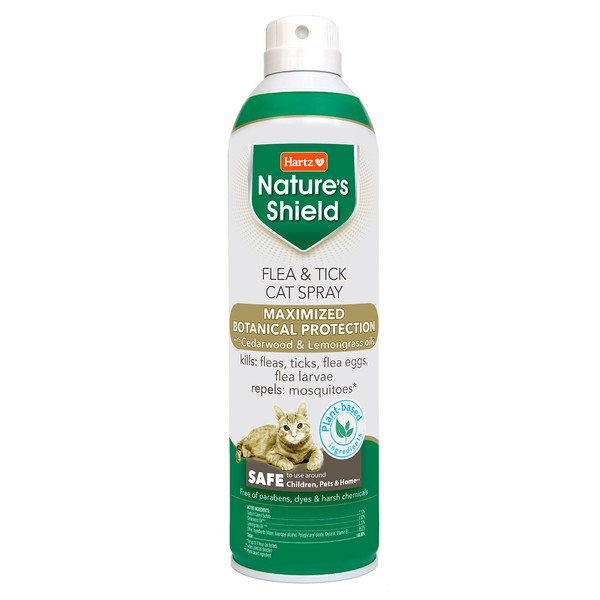 Hartz Nature’s Shield Flea & Tick Spray Treatment for Cats,