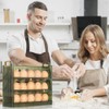 Koja Three-layer Flip-up Egg Storage Container Holder for Refrigerator, Kitchen.