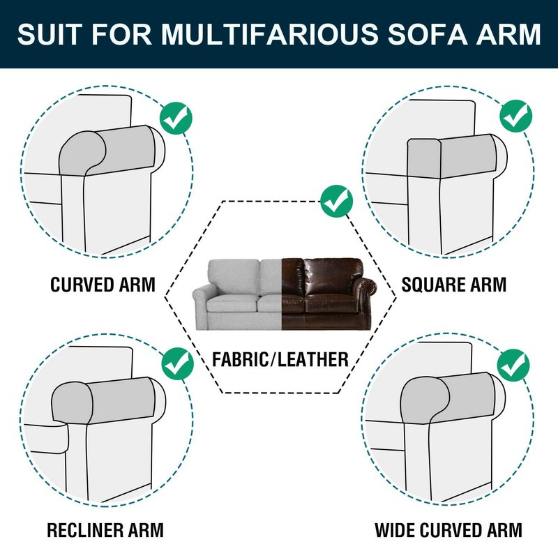 ADPON Stretch Armrest Covers Spandex Arm Covers for Chairs Couch
