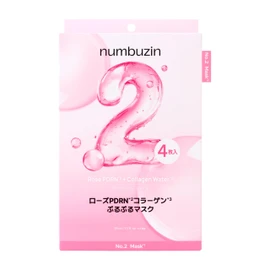 numbuzin Sheet Mask #2 Rose PDRN Collagen Plump Mask 4 Pcs Face Pack Face Mask Korean Cosmetics Pack Skin Care