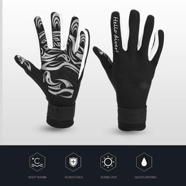 VGEBY1 Diving Gloves Neoprene 2mm Diving Gloves with 5 Fingers for Water Sports Equipment High Performance Adult M-Black