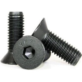 Socket Flat Countersunk Head Cap Screw, 1/2-13 x 3", Alloy Steel, Black Oxide, Hex Socket (Quantity: 50) Coarse Thread, 1/2 inch Hexagonal Allen Bolt, Length: 3 inch, Partial Thread