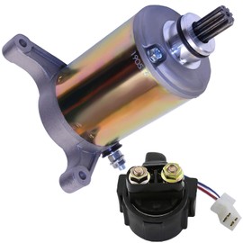 GLENPARTS Starter and Relay Solenoid for Yamaha Big Bear 350 YFM350F 4WD 1987 1988 1989 1990 1991 1992 1993-1998 ATV