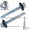 6.3x100mm Self-Drilling Roofing Screws, 20 pcs Hex Head Self Tapping