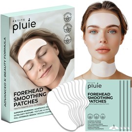 Overnight Use Korean Advanced Forehead Smoothing Patches - Premium Hydrogel Non-Sticky Hydration Collagen Face Mask - Superior Adhesion & Extra Large Size Neck Patches, 10 Patches