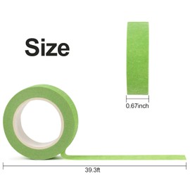 Guirnd 12PCS Colored Masking Tape, Kids Art Supplies, DIY Craft Tape, Colored Tape Rolls, Colored Painters Tape, 1.7cm x 12m (2/3In x 13Yards)