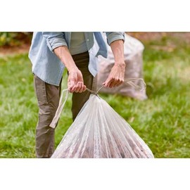 WL01  HDX 33-39 Gallon Clear Flex Drawstring Outdoor Trash Bags with 20% PCR (50-Count)
