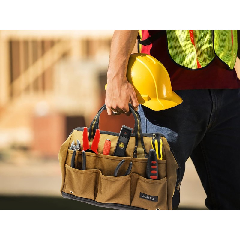Coreflex 14inch Wide-Mouth Tool Bag, Multiple Purpose - for Plumbers,