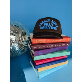 ETTA OG | dilly dallying trucker hat - brown / blue