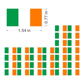 Womaha 30 Ireland Flag Temporary Tattoos Fans Face Tattoo Stickers for Adults Kids Group Activity Props