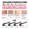4pcs Dermaroller Facial Para Barba Titanio Produce Colágeno