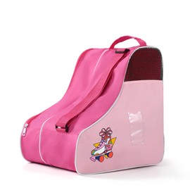Boulder Bee Roller Skate Bag, Ice Skate Bag for Women with Adjustable Shoulder Strap, Shoe Bag for Ice Skating/Inline Skates, for Both Kids and Adults (Pink)