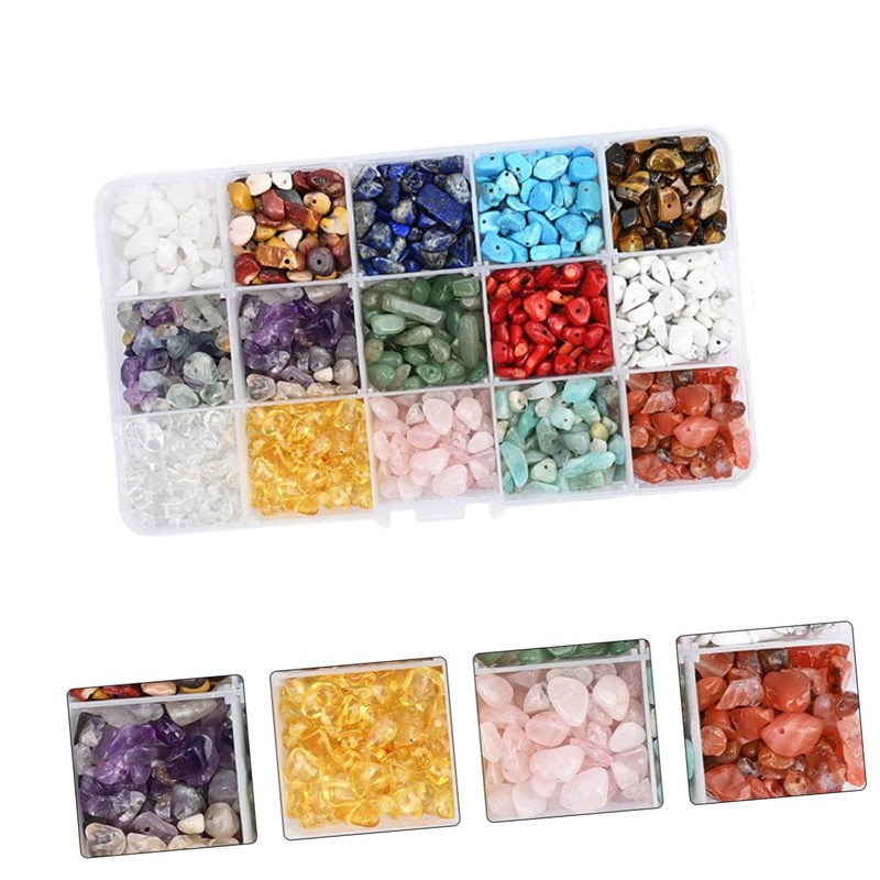 Tofficu DIY Jewelry Tools Box Jewelry Making Kit 15-Grid Bead