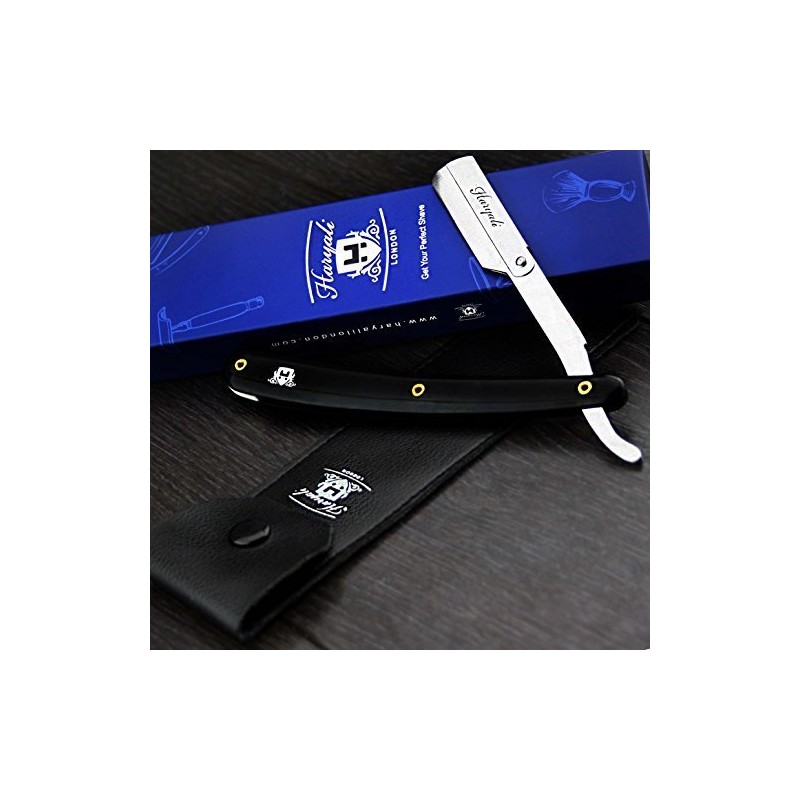 Barber Style Mens Shaver/Razor in Black Comes With Leather Bag.