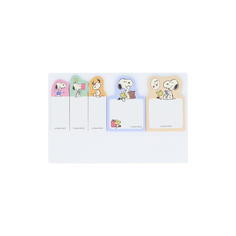 Sunstar Stationery S2842017 Snoopy Sticky Notes, Die-Cut Slim, Peanuts, Snoopy