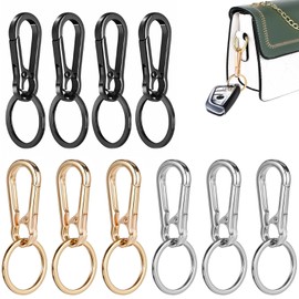 Gzcnsel 10-Pack Carabiner Keychains, Metal Clips with Key Rings, Durable Lobster Clasp for Keys, Backpacks, Travel – Men & Women