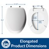 Mayfair Padded Toilet Seat with Chrome Hinges, Soft Vinyl over