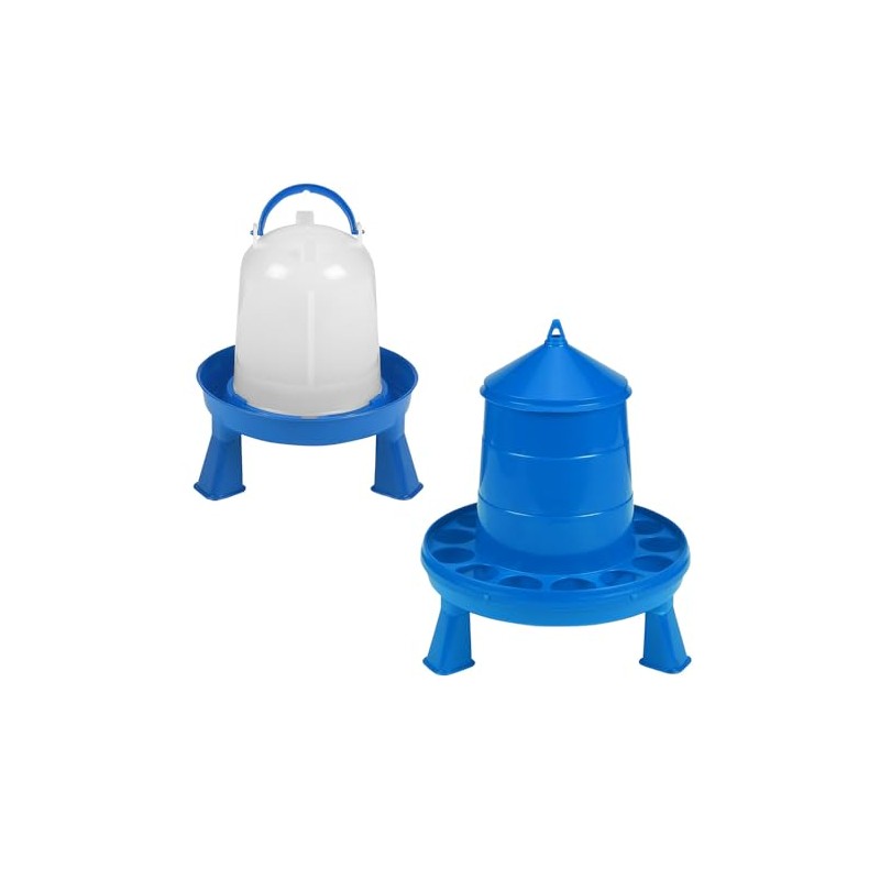 Double-Tuf® Plastic Poultry Feeder and Waterer Kit | Chicken Feeder