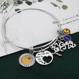 UJIMS SigmaRho Inspired Sorority Gift Sorority Bracelet She Can She Will So She Did Greek Sorority Jewelry for Women (22 Sorority Bracelet)