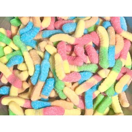 Albanese Sour Neon Mini Gummy Worm Candy 8oz 1LB 2LB 3LB 4LB 4.5LB Bag Fresh Worms - 3 LB