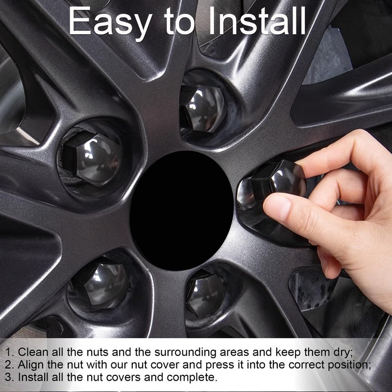 Kalmaegee 20PCS 17MM Wheel Nut Covers Universal Car Wheel Lug