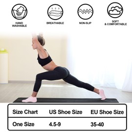 6 Pairs Pilates Socks Non Slip Grip Socks Anti-slip Yoga Pilates Sock for Hospital, Dance, Barre, Barefoot Workout & Ballet