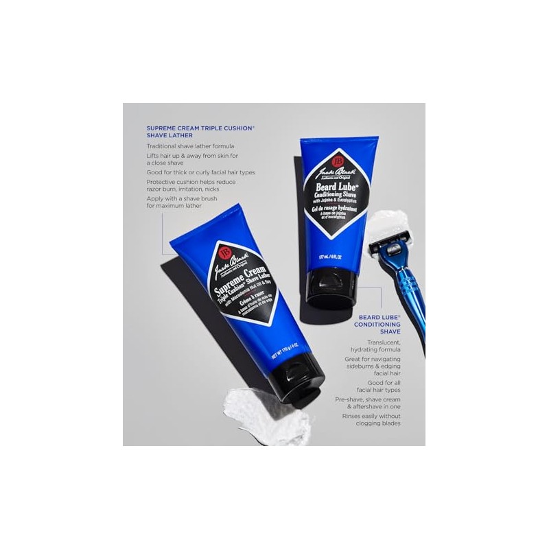 Jack Black Supreme - Cojín triple, color crema, Negro, 177.44